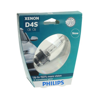 Автолампа PHILIPS D4S 35 P32D-5+150% XENON X-TREME VISION gen2 4800K 42V /1/2