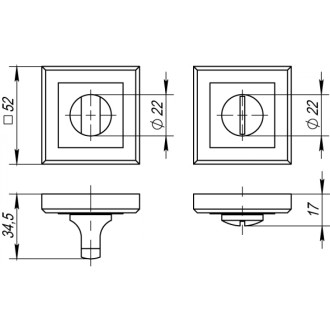 Поворотная ручка Punto BK6 QL ABG-6