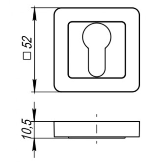 Накладка под цилиндр Punto ET QR GR/CP-23