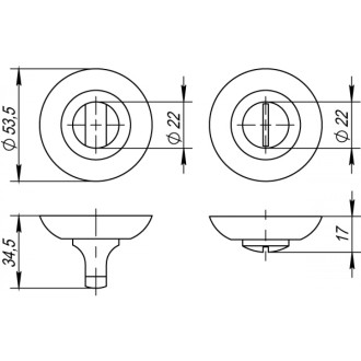 Поворотная ручка Punto BK6 TL WH-19