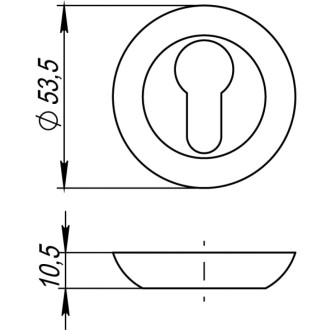 Накладка под цилиндр Punto ET TL WH-19