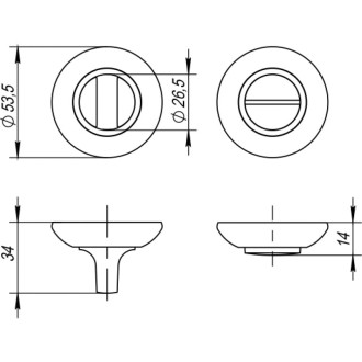 Поворотная ручка Punto BK6 ZR OB-13