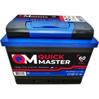 Аккумуляторная батарея Quick Master SP 6СТ-60 (L)-(1) 480А, 242x175x190