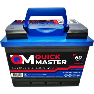 Аккумуляторная батарея Quick Master SP 6СТ-60 (L)-(1) 480А, 242x175x190