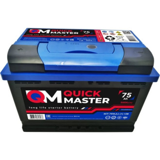 Аккумуляторная батарея Quick Master SP 6СТ-75 (L)-(1) 560А, 277x175x190