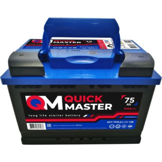 Аккумуляторная батарея Quick Master SP 6СТ-75 (L)-(1) 560А, 277x175x190