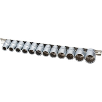 Набор торцевых головок двенадцатигранных Rockforce RF-4121-9