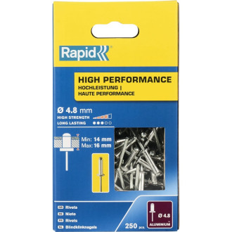 Алюминиевая заклепка Rapid High-performance-rivet d4.8x20 мм 250 шт