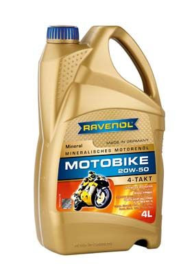 Моторное масло RAVENOL Motobike 4-T Mineral SAE 20W-50 4 л