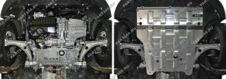 Защита картера и КПП для Audi Q3 2011-н.в. Rival 333.0328.1