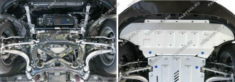 Защита радиатора и картера для Audi Q7 2015-н.в Rival 333.0329.1