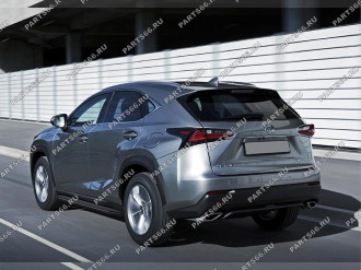 Алюминиевые пороги для Lexus NX 2014-2017 Rival Premium-Black