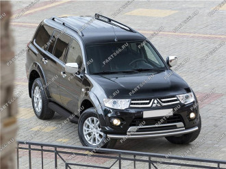 Пороги Mitsubishi Pajero Sport II 2008-2016 Rival Premium-Black