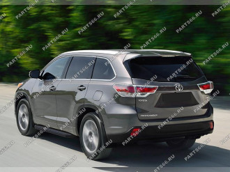 Автомобильные пороги для Toyota Highlander U50 2013-2020 г.в. Rival Premium-Black