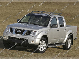 Автомобильные пороги для Nissan Navara D40 2004-2015 г.в. Rival Premium