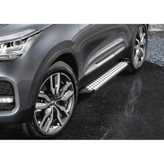 Пороги на автомобиль для chery tiggo 4 2019-н.в. Rival bmw-style круг