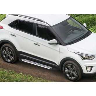Алюминиевые пороги для Hyundai Creta 2016- Rival Bmw-Style