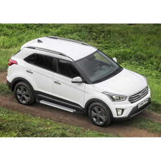 Алюминиевые пороги для Hyundai Creta 2016- Rival Bmw-Style