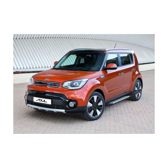 Пороги на автомобиль для Kia Soul II рестайлинг 2017-2019 г.в. Rival Bmw-Style