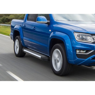 Пороги на автомобиль для Volkswagen Amarok I рестайлинг 2016-2019 г.в. Rival Bmw-Style