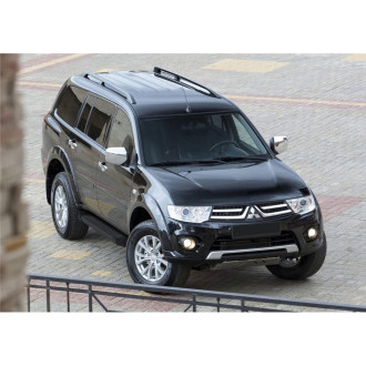 Алюминиевые пороги Mitsubishi Pajero Sport II 2008-2016 Rival Silver