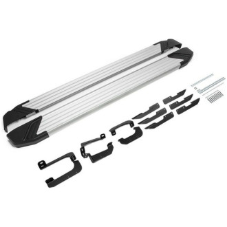 Пороги на автомобиль exeed lx/chery tiggo 7/7, pro/8/8, pro/8, pro max Rival silver