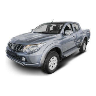 Алюминиевые пороги для Mitsubishi L200 2006-2015- Rival Silver