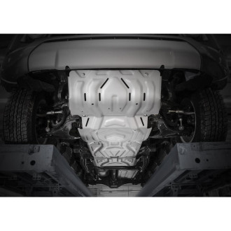 Защита радиатора картера, КПП и РК усиленная, серая для Fiat Fullback V - 2.4D Rival K222.4052.1