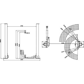 Двухстоечный подъемник RUDETRANS RLP2-400