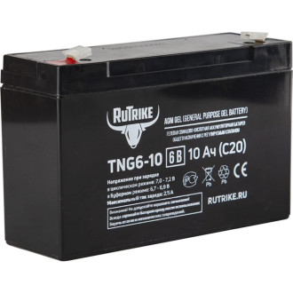 Тяговый аккумулятор Rutrike TNG6-10 (6V10A/H C20)