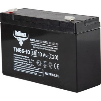 Тяговый аккумулятор Rutrike TNG6-10 (6V10A/H C20)