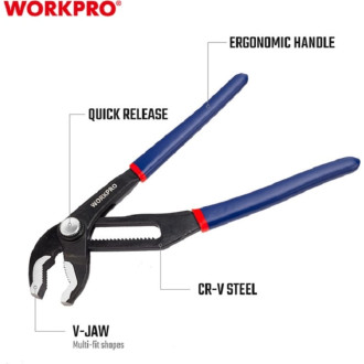 Быстрорегулируемые клещи переставные WORKPRO WP201005
