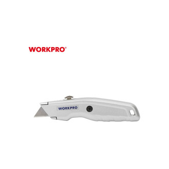 Алюминиевый выдвижной строительный нож WORKPRO WP213006