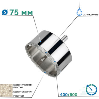 Алмазная коронка по стеклу TORGWIN S72103