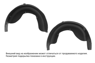 Комплект задних подкрылков NISSAN Qashqai, 2017-2019 Totem ТОТЕМ.36.50.0002