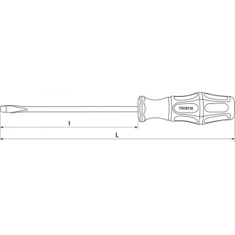 Шлицевая отвертка THORVIK SDL3100