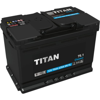 Аккумулятор TITAN CLASSIC 75.1 VL