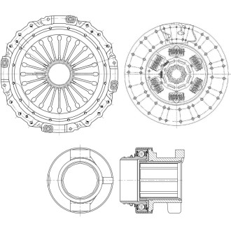 Комплект сцепления для MAN TGA (03-)/TGX I (12-) AS-Tronic TRIALLI FR 821