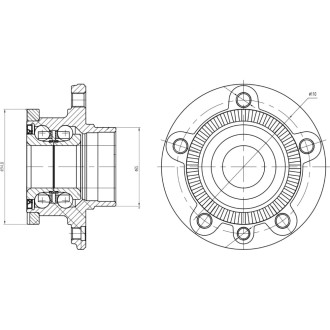 Передняя ступица для автомобиля opel omega a (86-)/omega b (94-) TRIALLI MR 0516