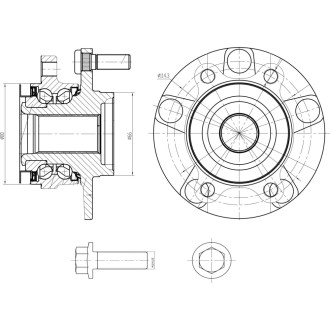 Передняя ступица для автомобиля nissan qashqai (06-) TRIALLI MR 1461