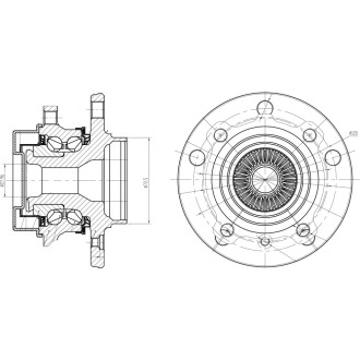 Передняя ступица для автомобиля bmw 1 (f20) (11-)/3 (f30) (11-) xdrive TRIALLI MR 2643