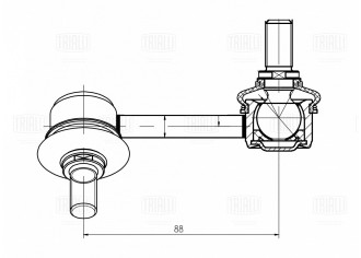 Правая стойка заднего стабилизатора для Hyundai Santa Fe (12-)/Kia Sorento (09-) TRIALLI SP 0832
