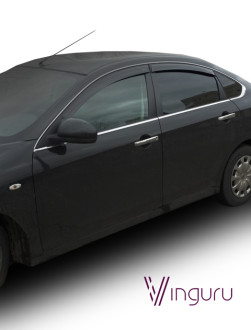 Накладные дефлекторы окон Nissan Almera 2012-, сед. vinguru AFV55912
