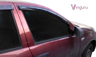 Накладные дефлекторы окон Renault Sandero 2010-2014, vinguru AFV24610