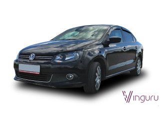 Накладные дефлекторы окон Volkswagen Polo 2010-, сед. vinguru AFV31510