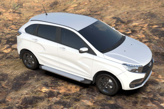 Комплект алюминиевых порогов Arbori Optima Silver 1700 для LADA Xray 2015-2021 / Лада Иксрей