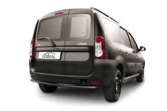 Защита заднего бампера d42 Arbori черн. для LADA LARGUS 2012-нв / Лада Ларгус