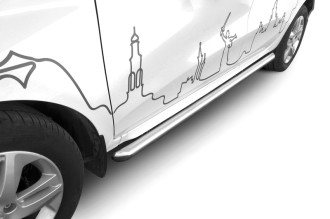 Защита порогов d57 труба Arbori нерж. сталь для LADA Xray 2015-нв / Лада Иксрей