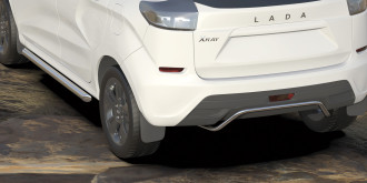 Защита порогов d57 труба Arbori нерж. сталь для LADA Xray 2015-нв / Лада Иксрей