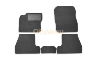 Коврики в салон MITSUBISHI Pajero Sport 2008-2013, 2013-2016, внед., 5 шт. (текстиль, серые) / Митсубиси Паджеро спорт